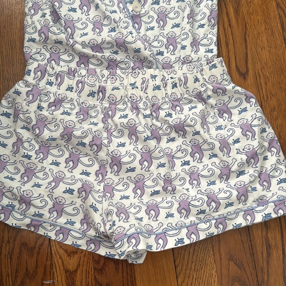 Roller Rabbit Lavender Monkeys Pajama Set - Picture 3 of 5